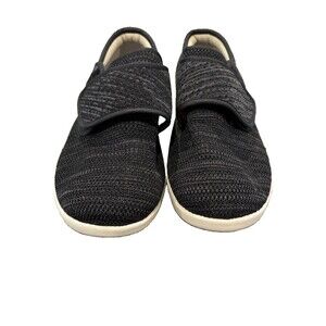 Youyun Shoes Mens 7 Womens 8 Diabetic Hook And Loop Comfort Sneakers Grey Fabric